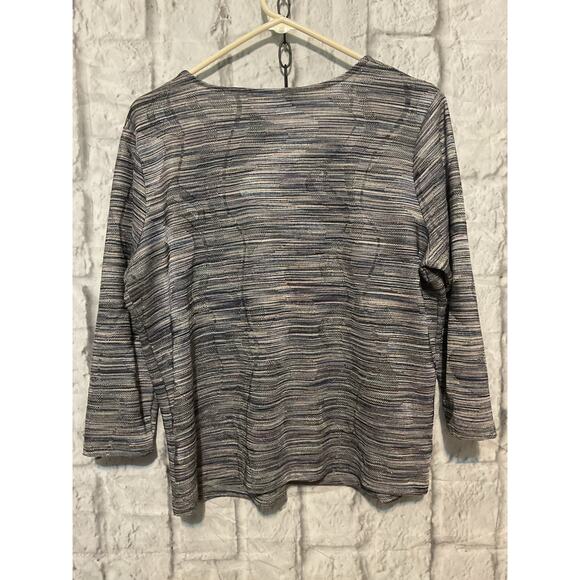 NEW Jones New York 0X Sweater Blue Multi - Picture 4 of 9